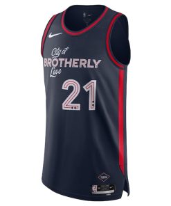 Alternative view of Nike Joel Embiid Philadelphia 76ers  Authentic Jersey - City Edition - Navy