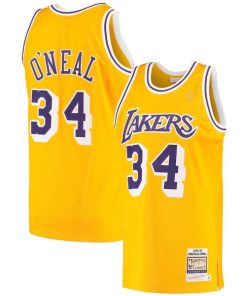 Shaquille O'Neal Los Angeles Lakers 1996/97 Hardwood Classics Authentic Jersey - Gold