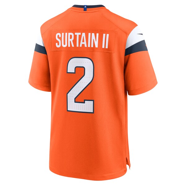 Patrick Surtain II Denver Broncos Nike Game Jersey - Orange/Navy/White - Image 4