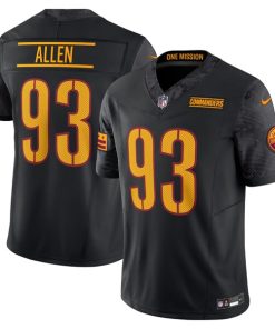 Alternative view of Jonathan Allen Washington Commanders Nike Alternate Vapor F.U.S.E. Limited Jersey - Black/Burgundy
