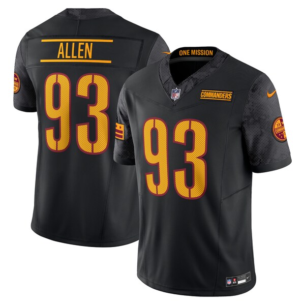 Jonathan Allen Washington Commanders Nike Alternate Vapor F.U.S.E. Limited Jersey - Black/Burgundy - Image 2