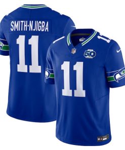 Alternative view of Jaxon Smith-Njigba Seattle Seahawks Nike 50th Season Vapor F.U.S.E. Limited Jersey - Royal/College Navy