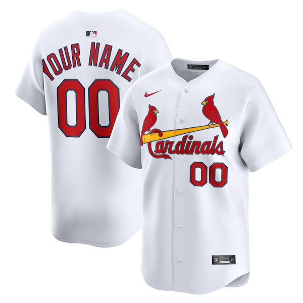 St. Louis Cardinals Nike Home Limited Custom Jersey - White/Light Blue - Image 2