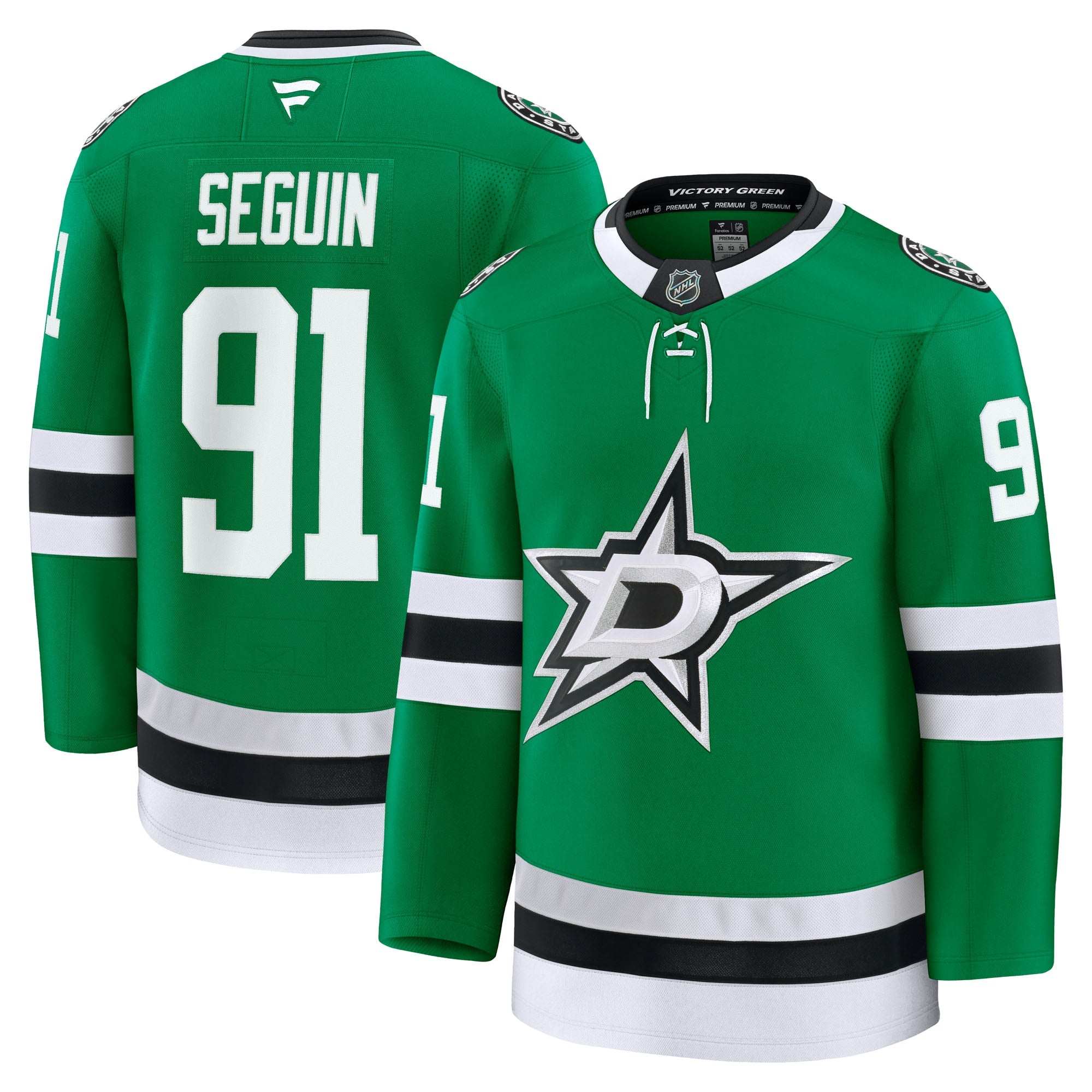 Tyler Seguin Dallas Stars Alternate Premium Jersey - Black/Kelly Green - Image 8