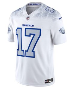 Alternative view of Josh Allen Buffalo Bills Nike 2025 Rivalries Collection Limited Jersey - White