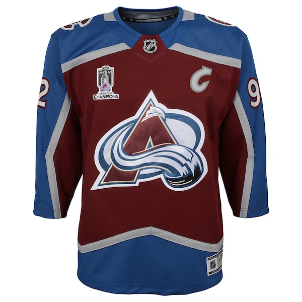 Gabriel Landeskog Colorado Avalanche Preschool Home 2022 Stanley Cup Champions Premier Player Jersey - Burgundy - Image 2