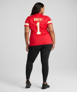 Alternative view of Xavier Worthy Kansas City Chiefs Nike Women's  Game Jersey -  Red