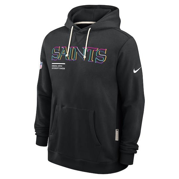 New Orleans Saints Nike 2025 NFL Crucial Catch Sideline Standard Issue Dri-FIT Hoodie - Black - Image 2