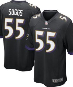 Baltimore Ravens Terrell Suggs Nike Black Alternate Game Jersey