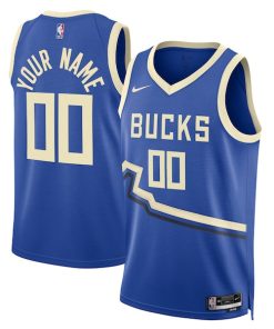 Milwaukee Bucks Nike Unisex 2024/25 Custom Swingman Jersey - City Edition - Royal