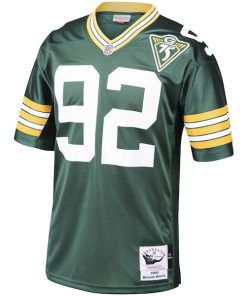 Alternative view of Reggie White Green Bay Packers 1993 Authentic Throwback Retired Player Jersey - Green