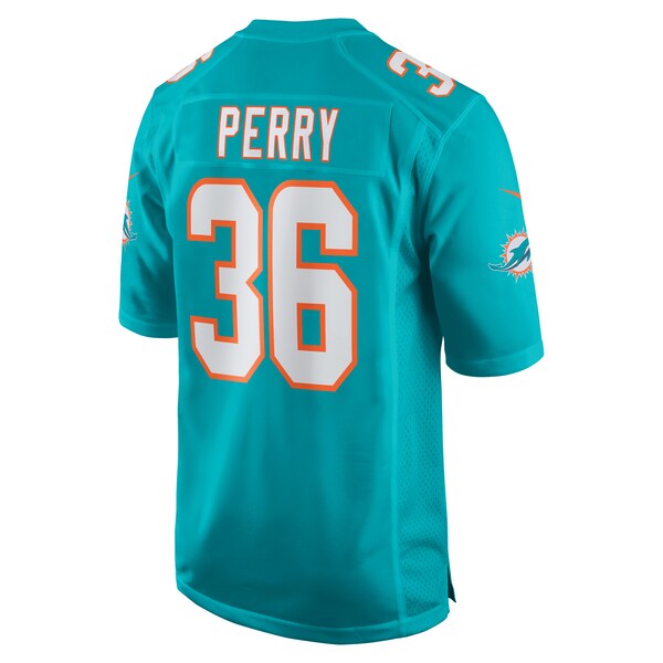 Jamal Perry Miami Dolphins Nike Home Game Player Jersey - Aqua - Image 3