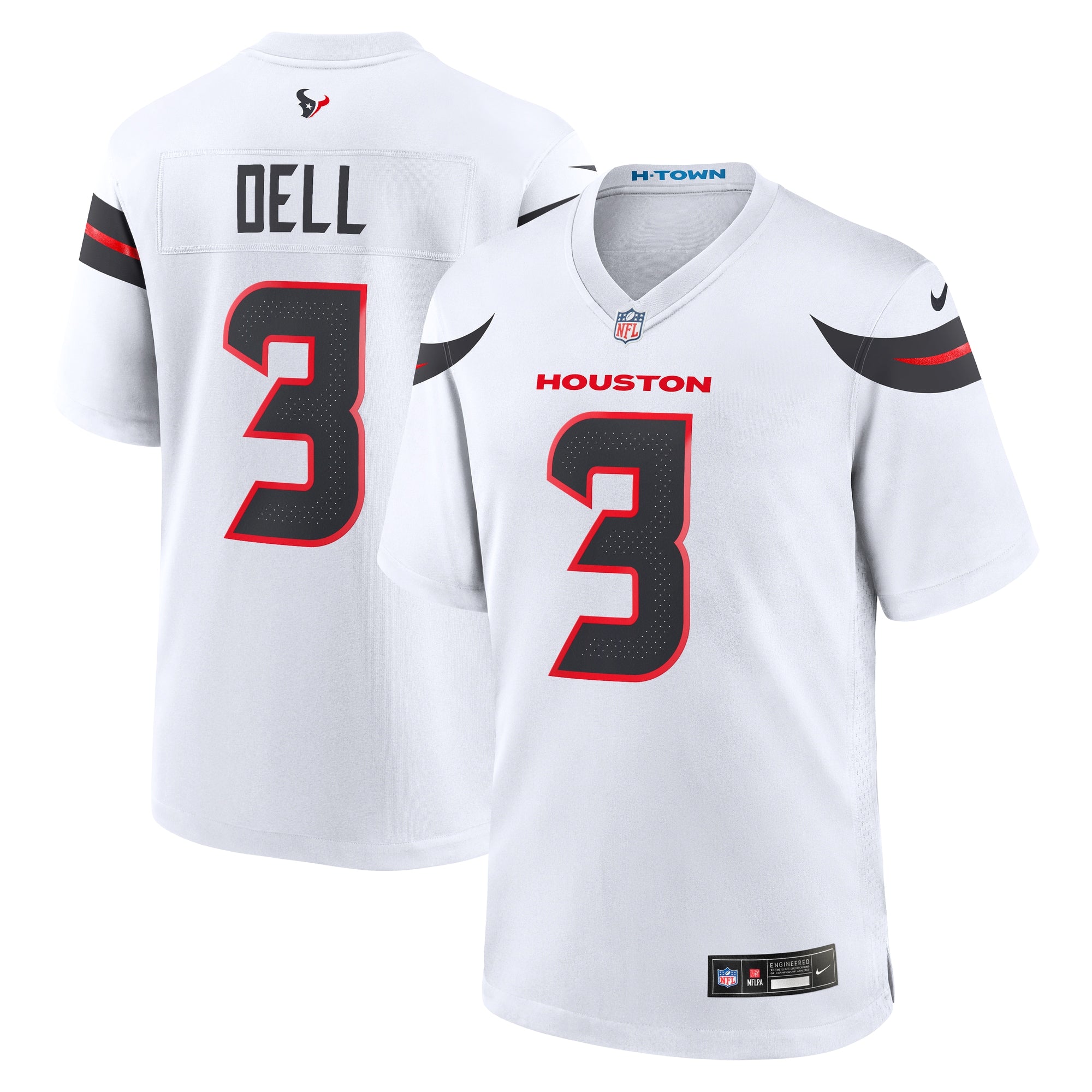 Tank Dell Houston Texans Nike Alternate Game Jersey - Red/White/Navy - Image 10