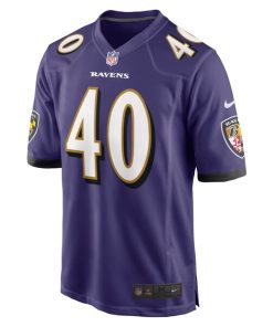 Alternative view of Malik Harrison Baltimore Ravens Nike Game Jersey - Purple