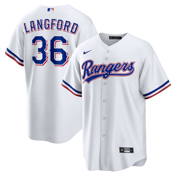 Wyatt Langford Texas Rangers Nike Youth Home Replica Jersey - White
