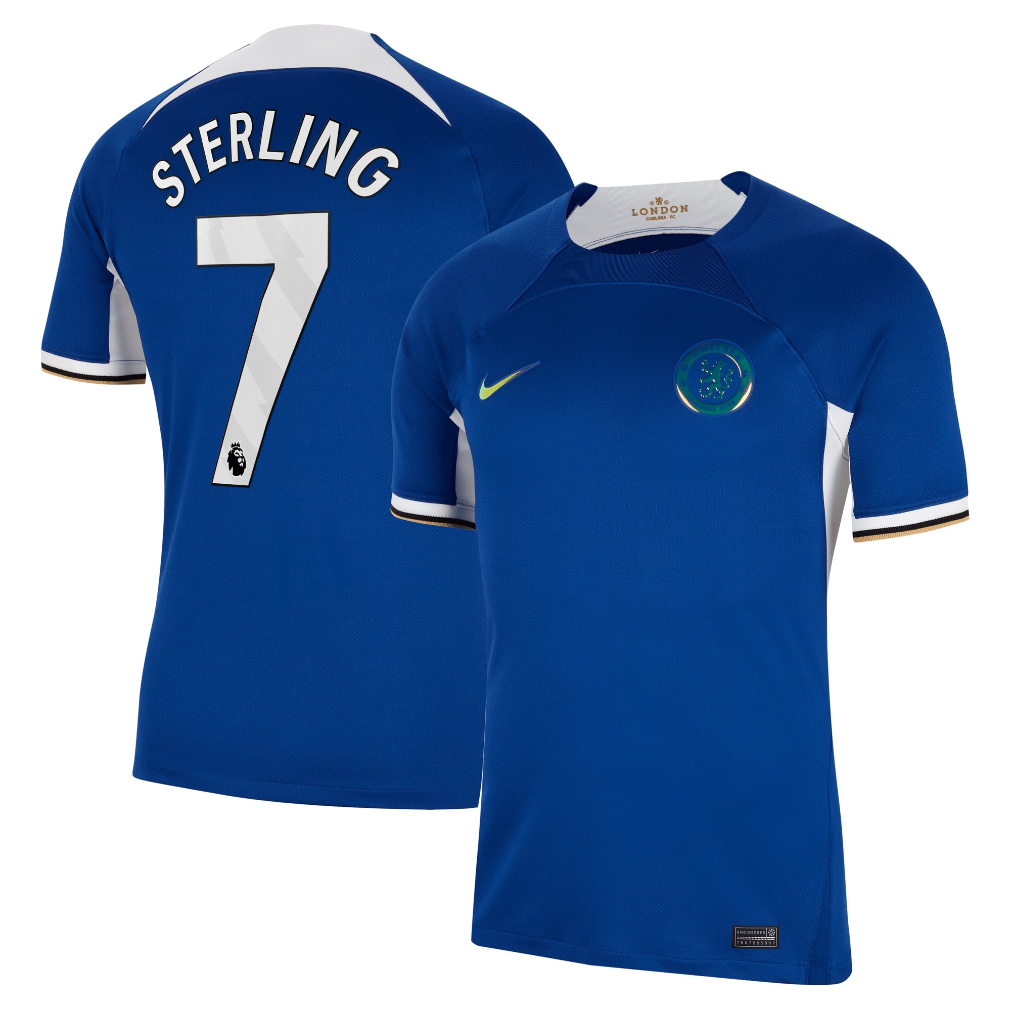 Raheem Sterling Chelsea Nike 2023/24 Away Stadium Replica Player Jersey - Navy/Blue/Mint - Image 5