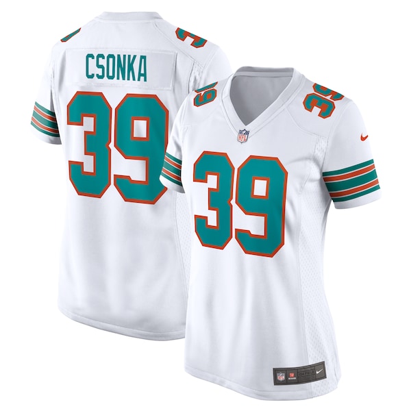 Larry Csonka Miami Dolphins Nike Women's Retired Player Jersey - White/Aqua - Image 2