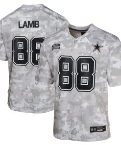 CeeDee Lamb Dallas Cowboys Nike Youth 2024 Salute to Service Game Jersey - Arctic Camo