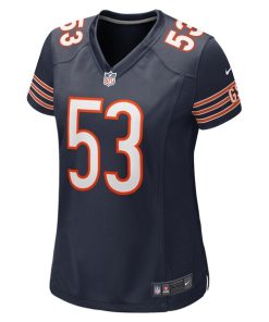 Alternative view of TJ Edwards Chicago Bears Nike Women's Game Player Jersey - Navy