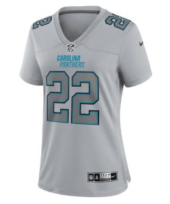 Alternative view of Christian McCaffrey Carolina Panthers Nike Women's Atmosphere Fashion Game Jersey - Gray