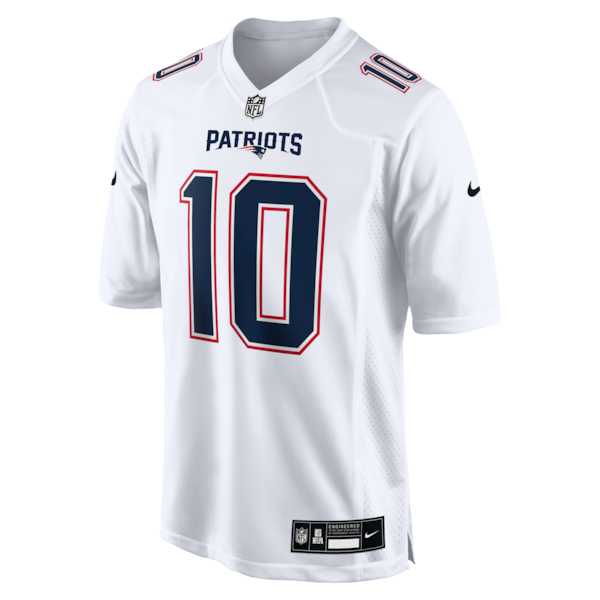 Drake Maye New England Patriots Nike Game Jersey - Tundra White/Black - Image 3