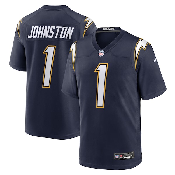 Quentin Johnston Los Angeles Chargers Nike Alternate Super Chargers Game Player Jersey - Navy/Powder Blue/Gold - Image 2