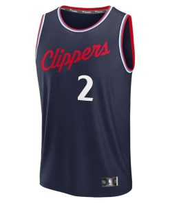 Alternative view of Kawhi Leonard LA Clippers  Fast Break Replica Player Jersey - Navy - Icon Edition