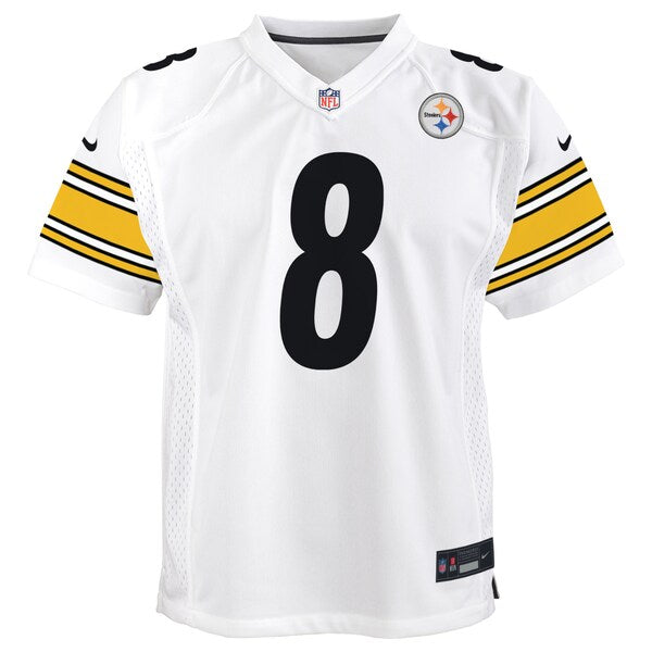 Kenny Pickett Pittsburgh Steelers Nike Youth Game Jersey - White/Black - Image 3