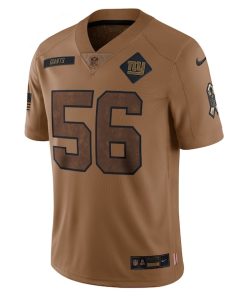 Alternative view of Lawrence Taylor New York Giants Nike 2023 Salute To Service Retired Player Limited Jersey - Brown