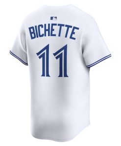 Alternative view of Bo Bichette Toronto Blue Jays Nike Home Limited Jersey - White/Powder Blue