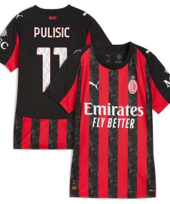 Christian Pulisic AC Milan Puma Women's 2025/26 Home Replica Player Jersey - Red