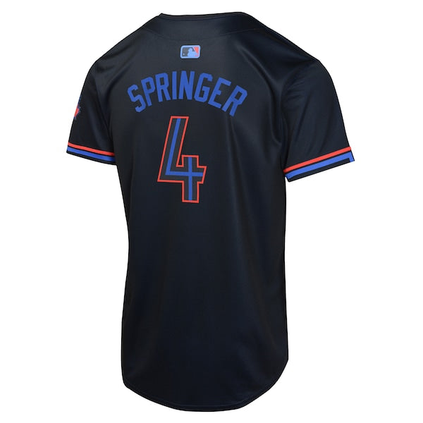 George Springer Toronto Blue Jays Nike Youth 2024 City Connect Limited Player Jersey - Navy - Image 3