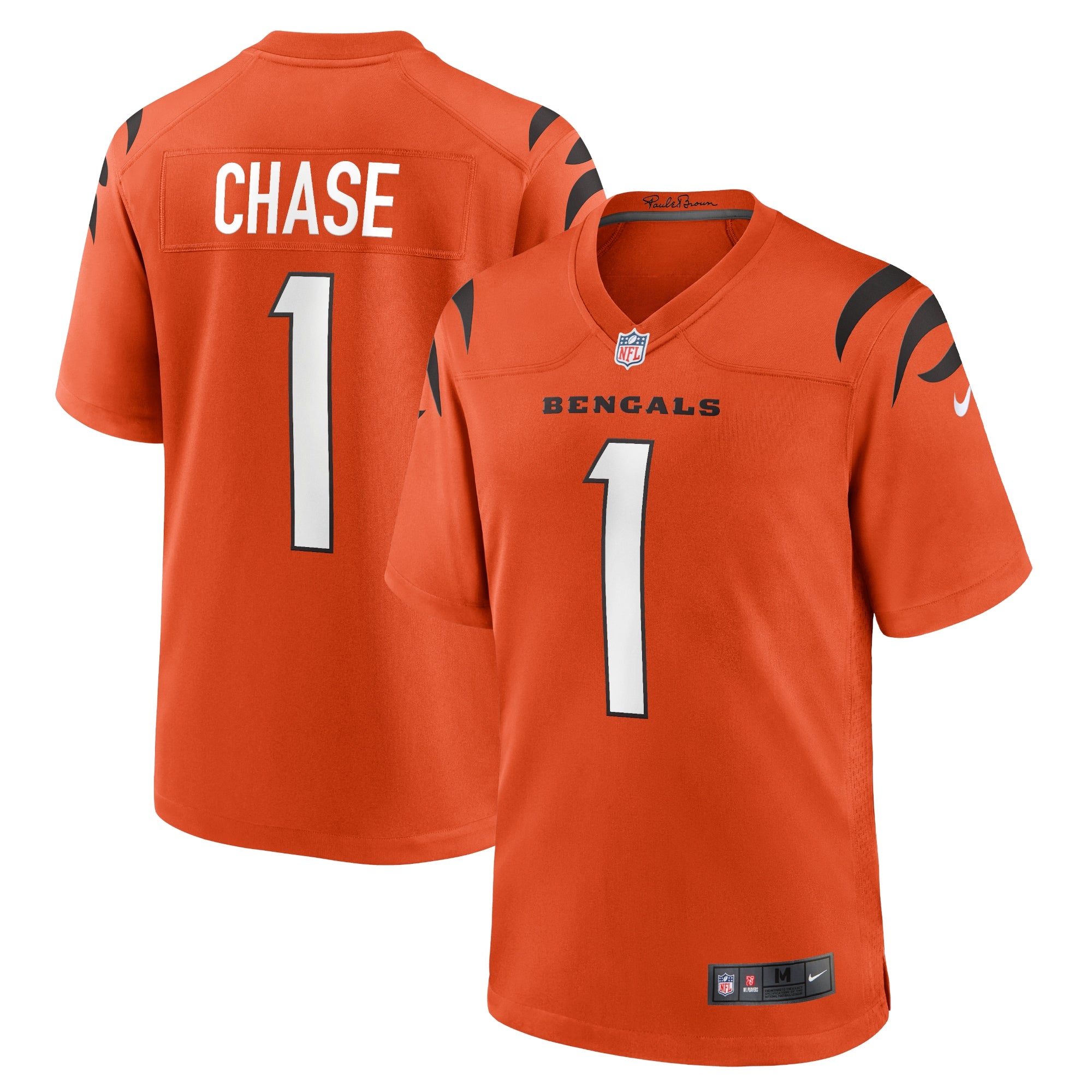 Ja'Marr Chase Cincinnati Bengals Nike 2021 NFL Draft First Round Pick Game Jersey - Black/Orange - Image 5