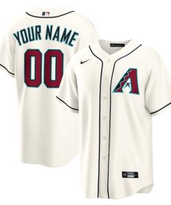 Arizona Diamondbacks Nike Home Custom Replica Jersey - Cream