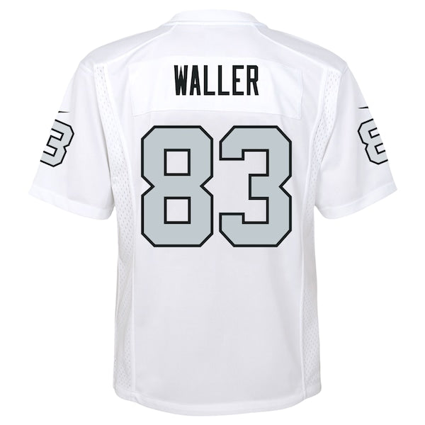 Darren Waller Las Vegas Raiders Nike Youth Alternate Game Jersey - White/Black - Image 4