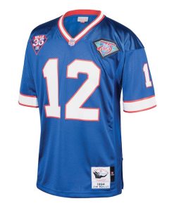 Alternative view of Jim Kelly Buffalo Bills 1994 Authentic Throwback Retired Player Jersey - Royal