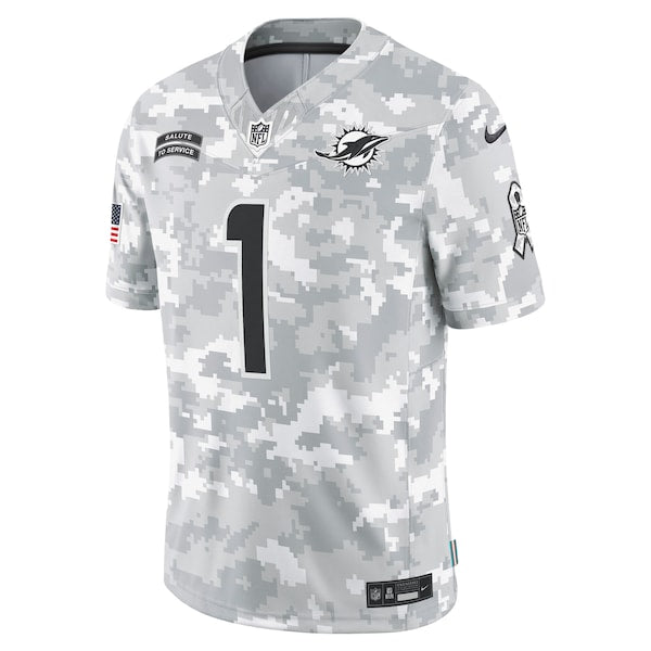 Tua Tagovailoa Miami Dolphins Nike 2024 Salute to Service Limited Jersey - Arctic Camo - Image 2