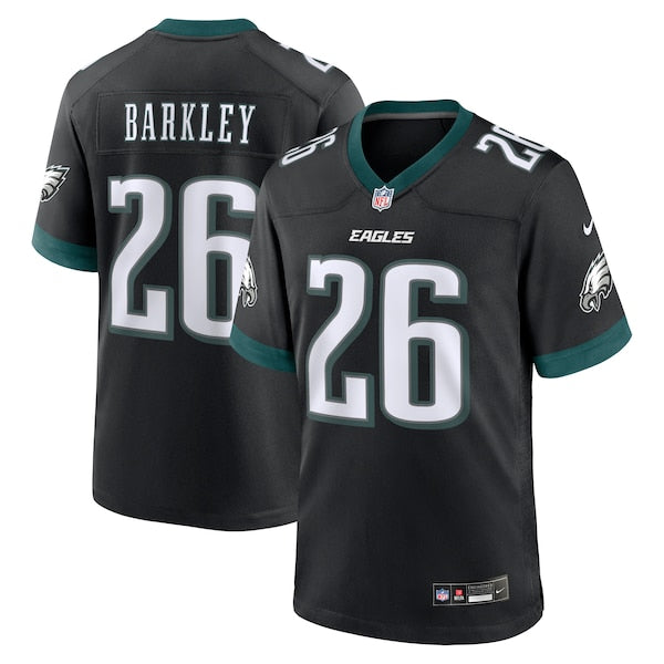 Saquon Barkley Philadelphia Eagles Nike Alternate Game Jersey - Black/Green/Kelly Green/White - Image 2