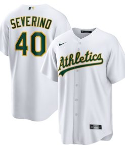 Luis Severino Athletics Nike Home Replica Jersey - White