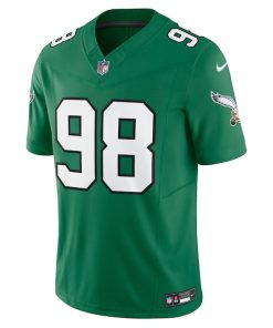 Alternative view of Jalen Carter Philadelphia Eagles Nike Alternate Vapor F.U.S.E. Limited Jersey - Kelly Green