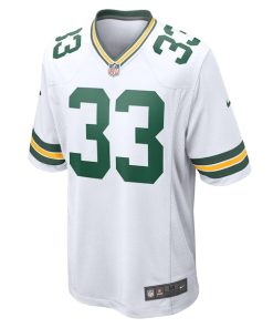 Alternative view of Aaron Jones Green Bay Packers Nike Game Player Jersey - White