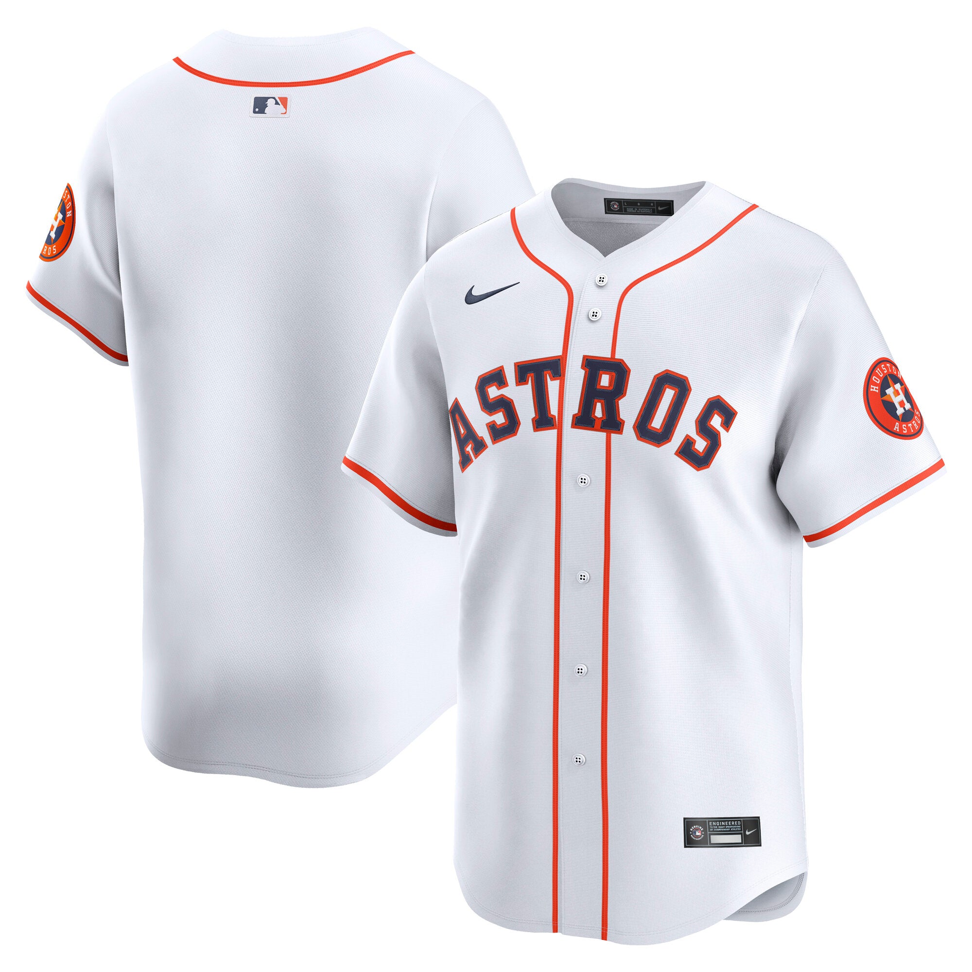 Houston Astros Nike Alternate Limited Jersey - Orange/White - Image 8