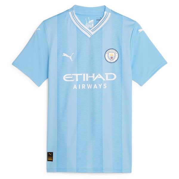 Phil Foden Manchester City Puma Women's 2023/24 Home Replica Player Jersey - Sky Blue - Image 2