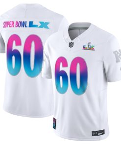Super Bowl LX Nike Vapor F.U.S.E. Limited Jersey - White