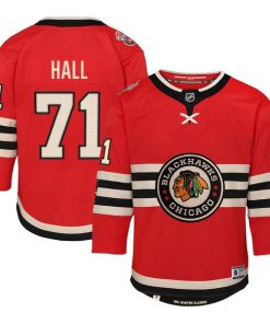 Taylor Hall Chicago Blackhawks Youth 2025 NHL Winter Classic Premier Player Jersey - Red