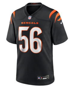 Alternative view of Myles Cole Cincinnati Bengals Nike Team Game Jersey -  Black
