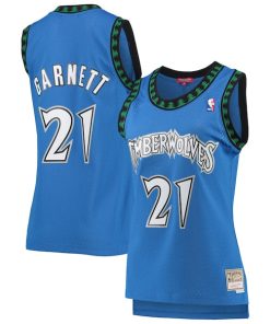 Kevin Garnett Minnesota Timberwolves Women's  Hardwood Classics Swingman Jersey - Blue