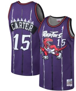 Vince Carter Toronto Raptors 1998/99 Hardwood Classics Swingman Jersey - Purple/White