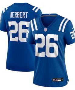 Alternative view of Khalil Herbert Indianapolis Colts Nike Women's Team Game Jersey -  Royal