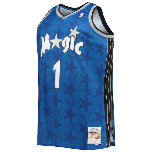 Tracy McGrady Orlando Magic Big & Tall 2000/01 Hardwood Classics Swingman Jersey - Blue/Black - Image 3